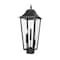 Z-Lite Gannon 3 Light Outdoor Post Mount Fixture, 10in. W x 25.25in. H, Black 5008PHBS-BK - alternate 1